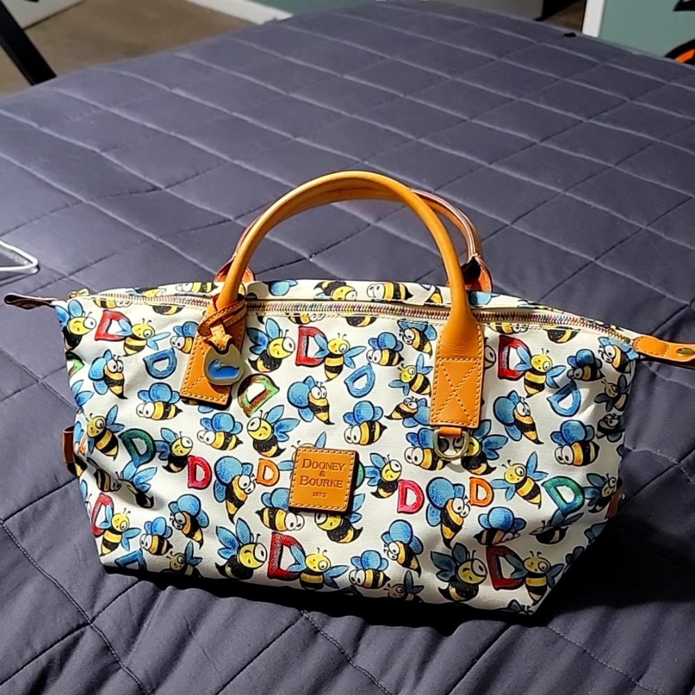 Dooney & Bourke Multicolor Bumble Bee Canvas Satchel